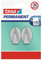 tesa H6661100 Permanent Haken oval Metall, Grau
