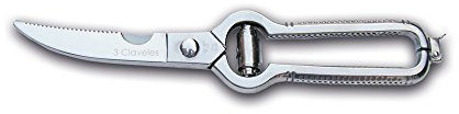 3Claveles 435 - Tijera trincha aves profesional de 9.5 pulgadas, inox, con cierre de seguridad