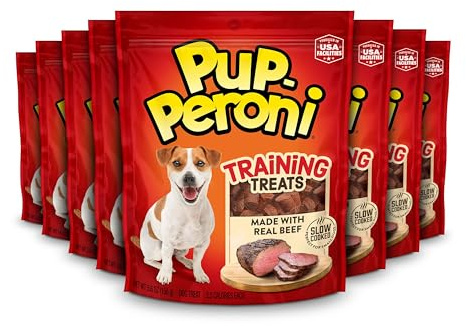 Pup-Peroni Dog Training Treats Made With Real Beef, 5.6 Oz. Bag, (Pack of 8)