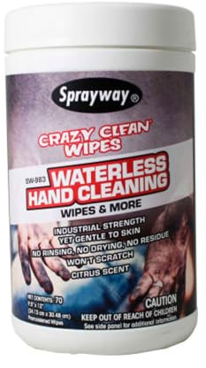 Sprayway Crazy Clean Towels (70 9.5 x 12' Wipes per tub), 70-Wipe Container, 1 Count