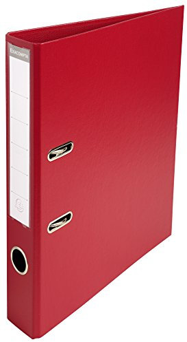 Exacompta 53504E Premium PP-Ordner Prem´Touch. 5 cm schmal DIN A4 Kunststoffbezug außen Papierbezug innen Rückenschild austauschbar Ringordner Aktenordner Briefordner Plastikordner bordeaux