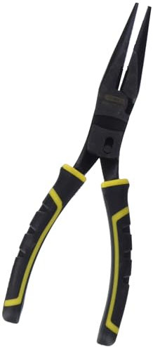 Stanley Fmht0-70812 Pince à Bec Long Gamme Fatmax- Mécanisme Pivot - Plus De Force De Coupe - Corps Forgé En Acier - Traitement Thermique - Mâchoire Effilée - Poignée Soft Grip Jaune