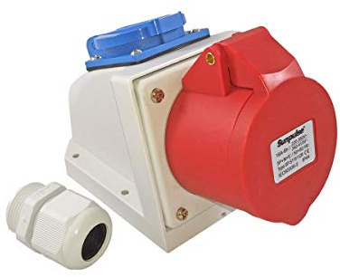 CEE Kombi Wandsteckdose IP44 5 polig Starkstrom Schukosteckdose (16 A)