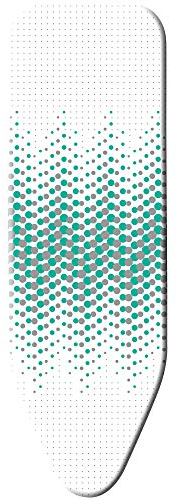 Minky Reflector Ironing Board Cover, Heat-Reflective Iron Board Cover, Large Ironing Board Covers 125 x 45 cm, Drawstring Minky Ironing Board Cover, Blue & White, Foam Padding, Made in the UK