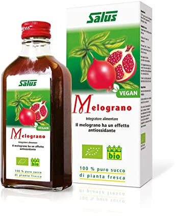 Salus Puro Succo di Melograno Biologico - Integratore Alimentare con potente effetto antiossidante - 200ml