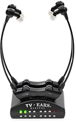 TV · EARS 5.0 Dual Digital Wireless Headset System for Watching, Includes 2 Headsets & RF Transmitter Compatible with Most TV Brands, Ideal for Seniors & with Hearing Difficulties