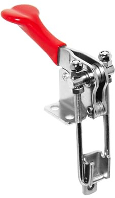 POWERTEC Toggle Clamp, 1000 lbs Holding Capacity, 334 Adjustable 90 Degree Vertical U Bolt Latch w/Antislip Hand Grip for Woodworking Jigs & Fixtures, Smoker, Tire Carrier, Tool Box, Cabinet (20309)