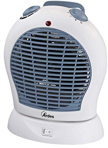 Ardes Ar4F03O Termoventilatore Elettrico Oscillante Swing, Termoventilatore Riscaldante 2 Potenze, Bianco / Baleno, ‎21.5 x 13.5 x 28 cm; 997.9 grammi