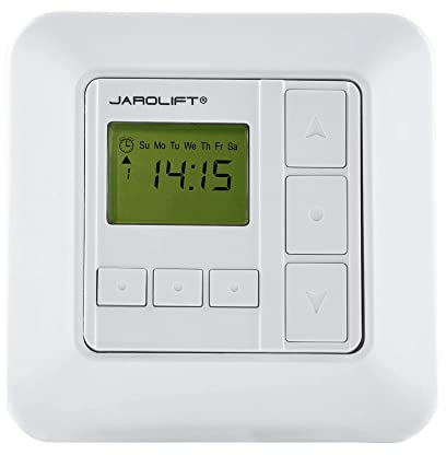 jarolift Zeitschaltuhr für Rolladenmotor - Funk Rolladenzeitschaltuhr Timer Schalter - Rolladenuhr zur Steuerung von Rolladenantrieben