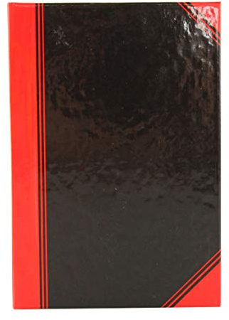 LANDRE Notizbuch / China-Kladde, DIN A7, kariert, 96 Blatt schwarz / rot