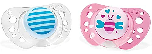Chicco Succhietto Physio Air Bimba in Caucciù, 16-36 Mesi, 2 Pezzi, Colori Assortiti