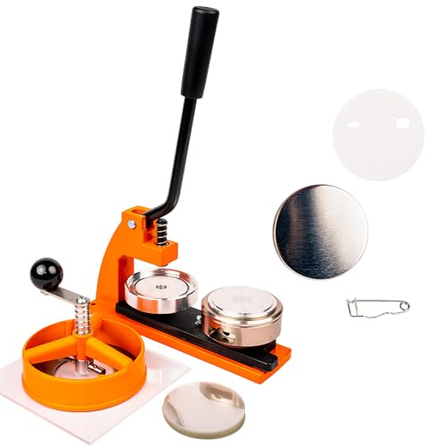 Buttonmaschine 58mm Pins | Button Maker mit 250 Buttons | Buttons Selber Machen | Button Maschine Set mit Kreisschneider | Europäisch gemacht | Auswechselbare Größen | Buttons Anstecker | Buttonpresse