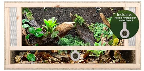 REPITERRA Terrarium Reptiles & Batraciens En Bois OSB, Facile à Monter avec Aération sur la Face Avant - 80x40x40cm