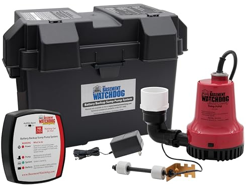 The Basement Watchdog Emergency Battery Backup Sump Pump - Up to 2,000 GPH - 24/7 Monitoring Controller (BWE)