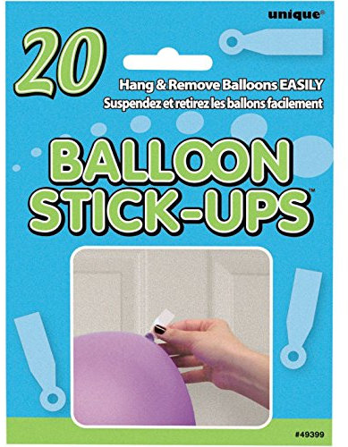 Balloon Stick-Ups Party Pack - Pack of 20 - Adhesive Wall Hangers for Easy Celebration Decorations