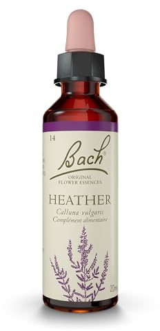 FLEURS DE BACH ORIGINAL - Heather No 14 - Pour plus d'altruisme - Favorise l'empathie et l'écoute - Élixir floral naturel pour le bien-être émotionnel - Compte-Gouttes 20ml - Vegan