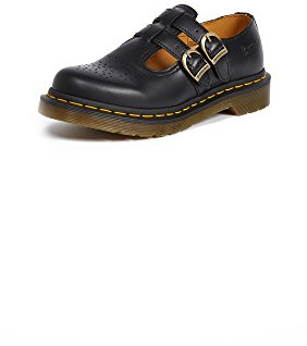 Dr Martens Women's 8065 Mary Jane Buckle Leather Shoe Black-Black-6.5