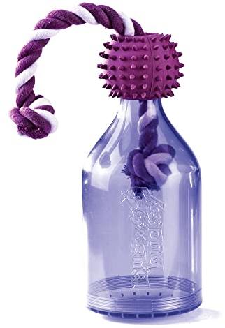 PetSafe Busy Buddy Tug-a-Jug Hundespielzeug, Snackspender mit Seil, Beschäftigung und Gewichtskontrolle, Größe S