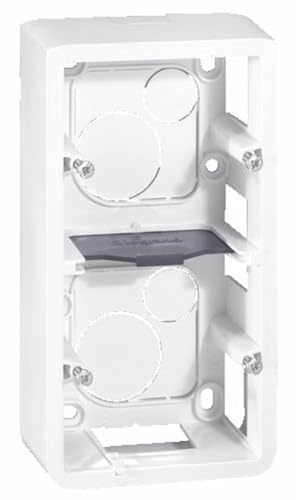 Cadre saillie profondeur 40mm Mosaic pour 5 ou 2x2 modules vertical et support référence 080252