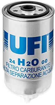 UFI Filters, Dieselfilter 24.H2O.00, Ersatz-Kraftstofffilter, Geeignet für Autos, Anwendbar auf verschiedene Modelle wie Alfa Romeo, Citroen, Fiat, Kia, Lancia, Peugeot