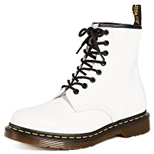 Dr. Martens Mädchen 1460 Combat Boots, Weiß White Smooth, 36 EU