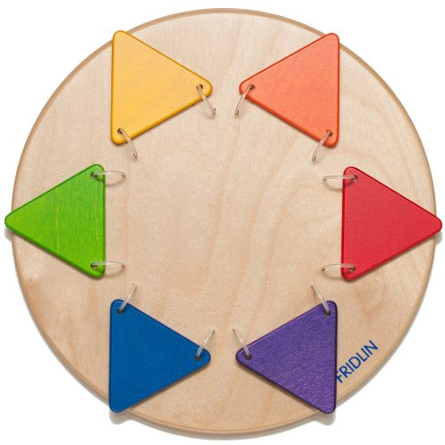 FRIDLIN® Wandsternklappspiel – Pädagogisches Holzspielzeug zur Förderung der Feinmotorik – Farben & Formen Lernen – Ideal für Kinder ab 1 Jahr – Fördert Konzentration und Kreativität