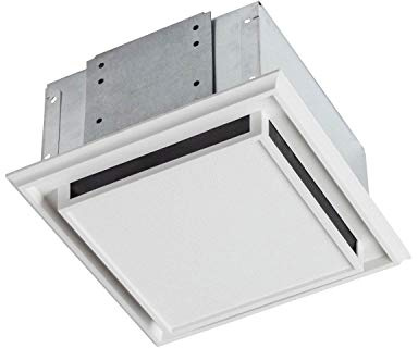 Broan 682 Bathroom Ventilation Fan with Charcoal Filter and White Plastic-Grille