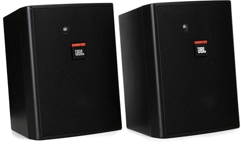 JBL Control 25AV Zweiwege-Lautsprecher, 5-1/4 Zoll (5-1/4 Zoll), geschirmt, für Innen- und Außenbereich, Schwarz, 886830472800