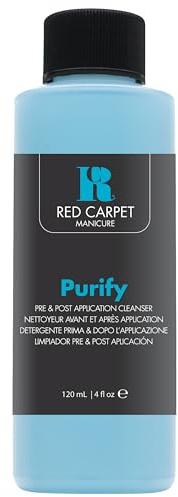 Red Carpet Manicure Purify Pre & Post Application Cleanser, Professional Nail Cleaner for Gel Polish, Removes Tacky Residue & Enhances Glossy Finish, Nail Prep & Gel Polish Cleanser, 120ml