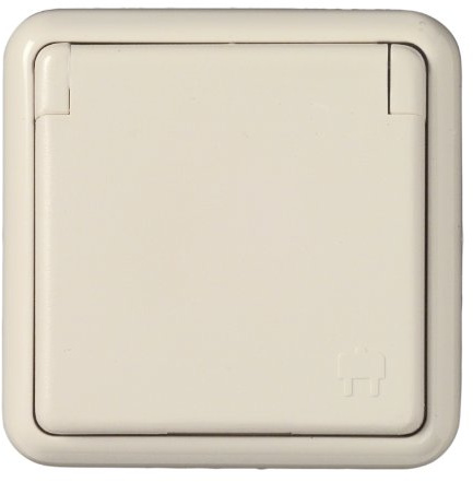 UNITEC 40498 Steckdose 1-Fach FR Unterputz, weiߟ Feuchtraum