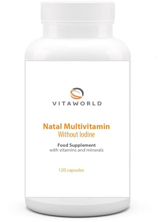 Vita World Prenatal Multivitamin Without Iodine 120 Capsules Made in Germany