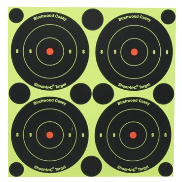 BIRCHWOOD CASEY Shoot-N-C 3-Inch Round Bull's-Eye Target (Pack of 12)