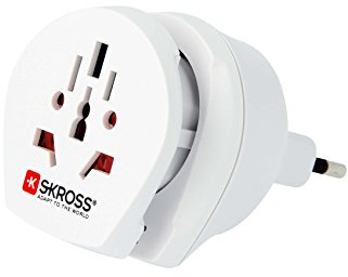 SKROSS Combo World to Italy: Reiseadapter für Reisen aus der ganzen Welt in Länder, die den italienischen oder den Schuko- Standard verwenden