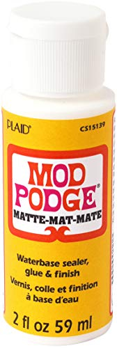 Mod Podge Matt 2 Oz, Synthetisches Material, Weiss, 3.4 x 3.4 x 10 cm, Weiß