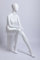 Euroton XF-17B weiß lackierte abstrakte sitzende Schaufensterpuppe Mannequin Frau