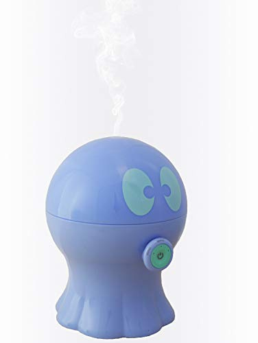 MARLIN Umidificatore Ambiente Bambini 300ml con Luce Notturna e Timer Diffusore per Ambienti Oli Essenziali Umidificatore Ambiente Ultrasuoni Aromaterapia Autospegnimento Azzurro Gisa Wellness