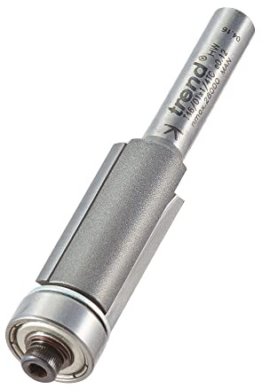 Trend Professionell Kullagrad Kantfräs, 1/4 Tum Skaft, 12.7 mm Skärdiameter, 25 mm Skär, 1/2 Tum Kullager, Hårdmetallspets (Tct), T46/01 x 1/4Tc