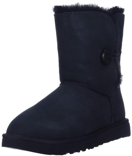 UGG Damen W BAILEY BUTTON II Schneestiefel, BLACK, 42 EU