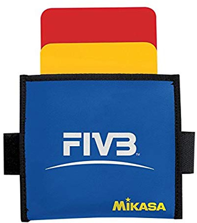 MIKASA Boys' Vk Volleyball Referee Cards, Red/Yellow, 4