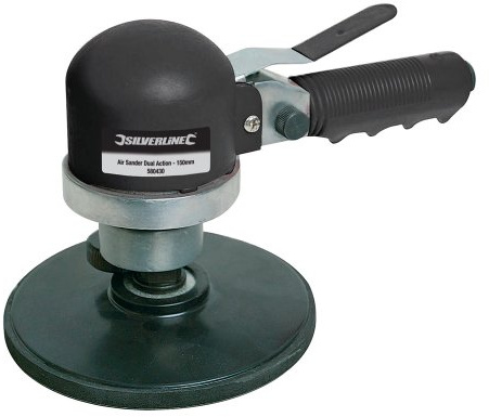 Silverline 580430 Ponceuse pneumatique double action 15 cm