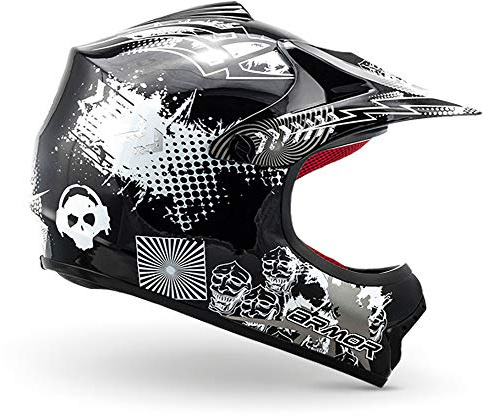 ARMOR Helmets AKC-49 korshjälm för barn, snabbförslutning, S (53–54 cm), svart
