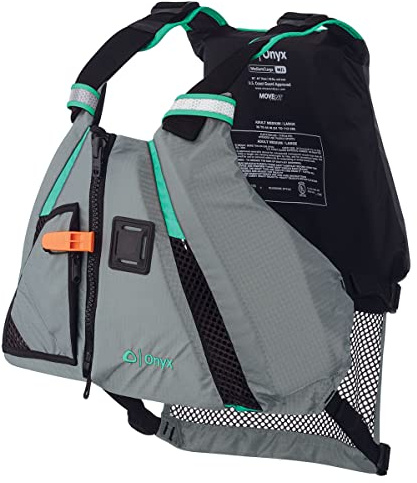 Onyx U.S. Coast Guard and Transport Canada Approved MoveVent Dynamic Paddle Vest For Adults For Kayaking, Canoeing, Stand Up Paddleboarding