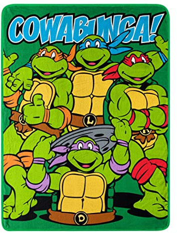 Nickelodeon 's Teenage Mutant Ninja Turtles, Cowabunga Dudes fleecefilt 117 cm x 152 cm, flerfärgad