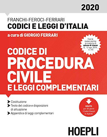 Codice procedura civile e leggi complementari 2020