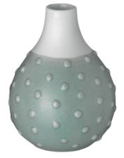 zuhause Kleine Vasen türkis mit Punkten