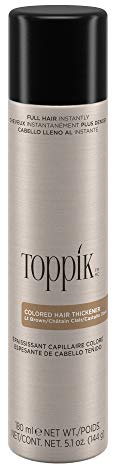 Toppik Colored Hair Thickener, Light Brown, Volumizing Root Touch Up Concealer Hair Color Spray, Colored Spray for Root Touch Up, Cover Up, Hair Thickening, Hair Building Fiber Spray, 5.1oz Spray