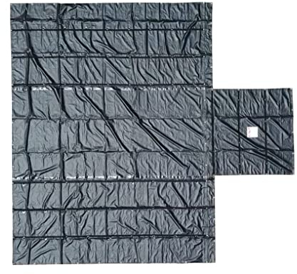Mytee Products 16' x 27' Flatbed Truck 18 Oz Steel Tarp with 4 FT Drop & Flap - Black Heavy Duty Vinyl Waterproof Tarp for Trailers to Protect Cargo from Wind, Rain, Snow and Sun