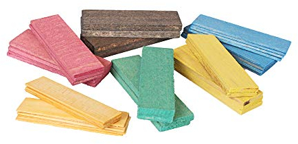 600 x INOVATEC Holz Verglasungsklötze Set Glasklötze Unterleger 80 x 24 x 1, 2, 3, 4, 5, 6 mm Hartholz Buche Distanzklötze Trageklötze Abstandshalter