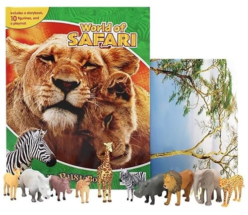 Phidal World of Safari My Busy Books - Storybook, 10 figurines, playmat