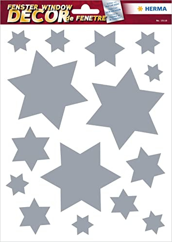 Herma jul-fönsterbild Sterne, silver